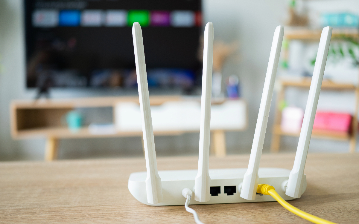 A managed Wi-Fi modem on a table.